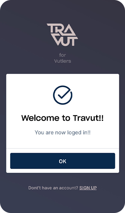 Welcome To Travut! Yur are now loged in!